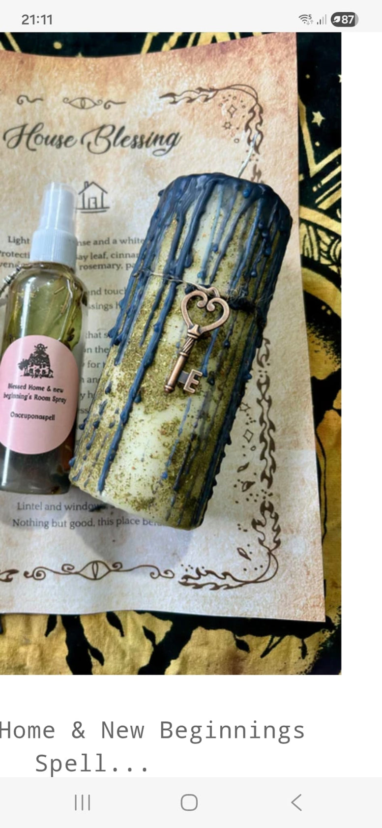 Blessed Home and new beginnings pillar candle