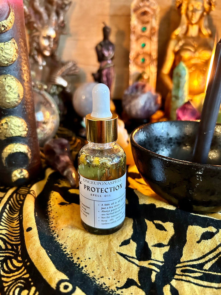 Protection Spell Oil for anointing on candles, tools and crystals Daily Therapeutic Therapy Healthy Wellness Aromatherapy Essential