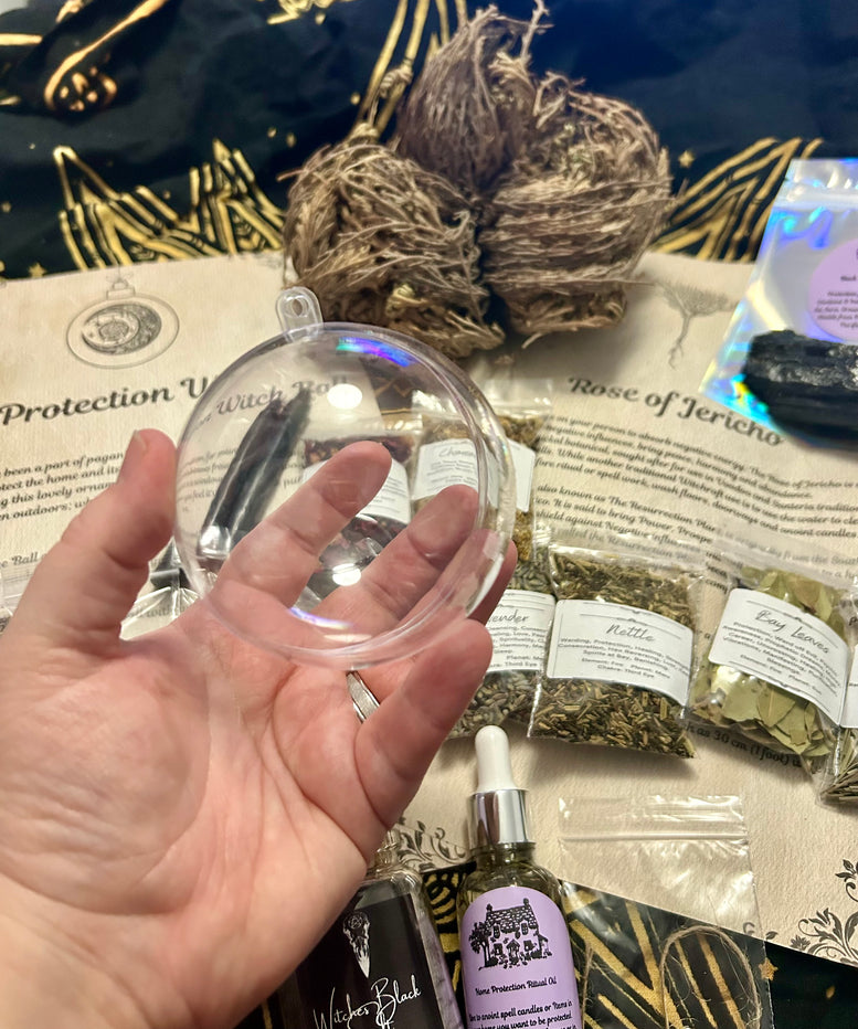 Witches Home Protection Spell and Witch Ball making Kit | Spell candles | Spell Oils | Magic | Witchcraft | Wiccan | Pagan | Crystals | Gift