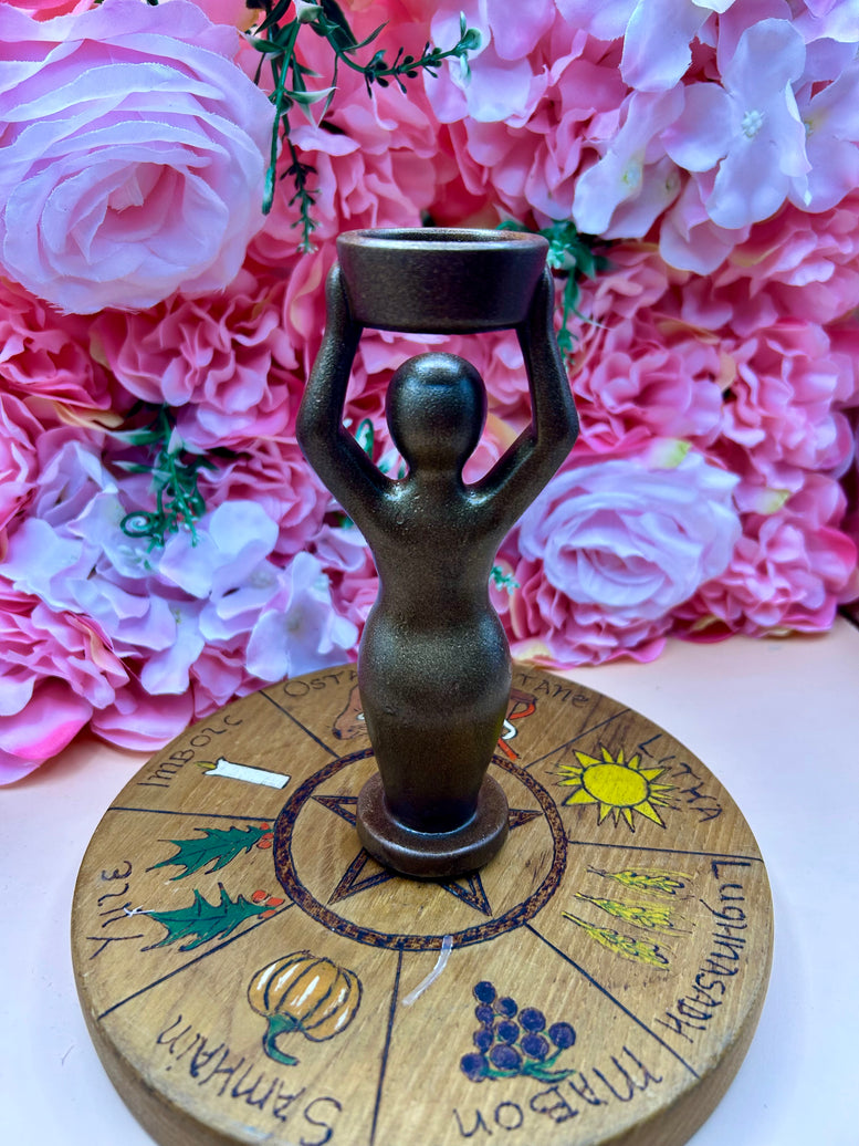 Spiral Goddess Crystal Sphere Holder | Divine Feminine Altar Decor | 3D Printed Pagan Statue | Witchcraft | Crystal Holder | Wiccan | Pagan