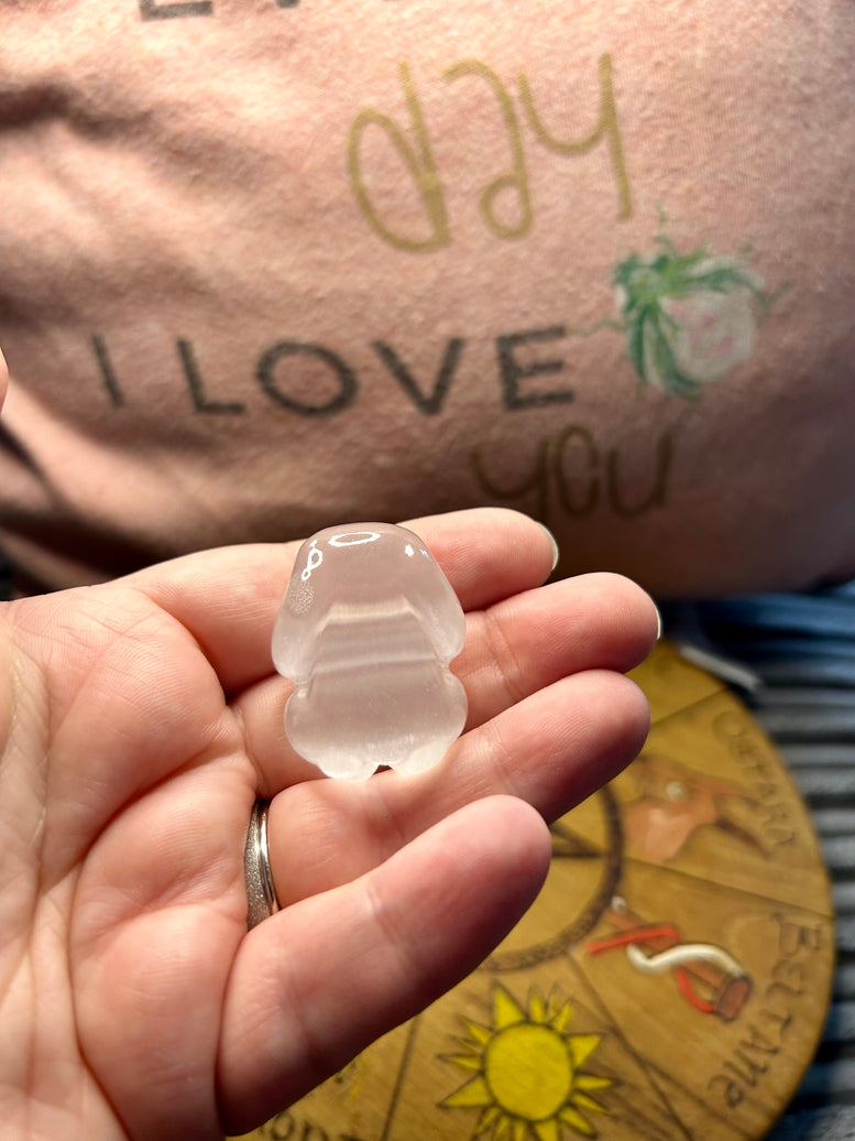Rabbit Selenite Crystal Carving | Hare | Crystals | Reiki | Chakra | Spirituality | Witchy | Wicca | Pagan | Ornament | Gift | Ostara | Cute