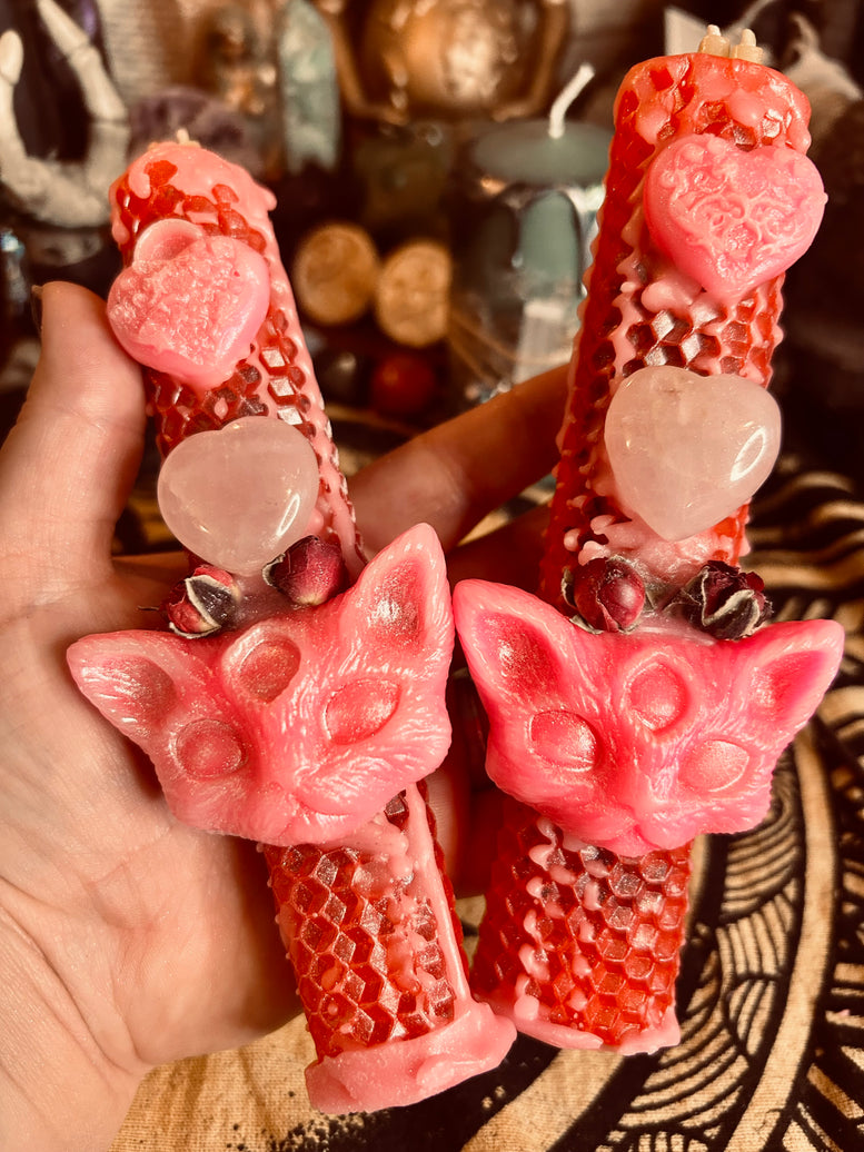 Onceuponaspell Hand Crafted Love Beeswax Spell Candle Decor Fragrance Traditional Ornaments Scented Perfume Decoration Aroma