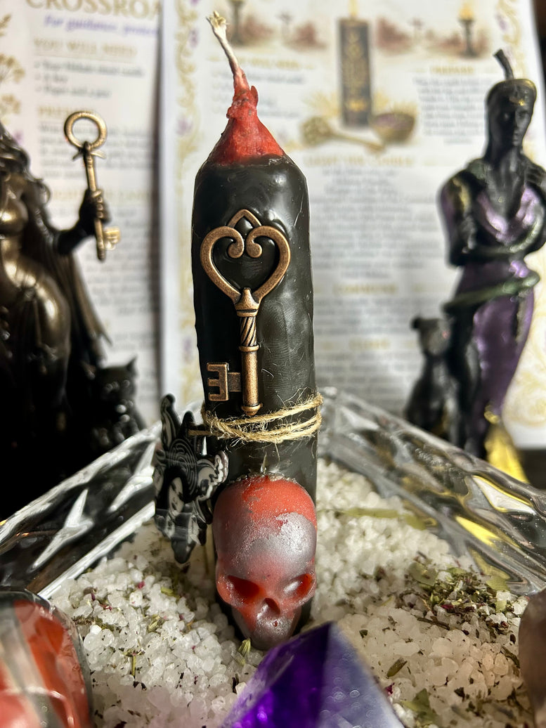 Hekate Blessed and ready incense spell candles for offerings, rituals and spell work