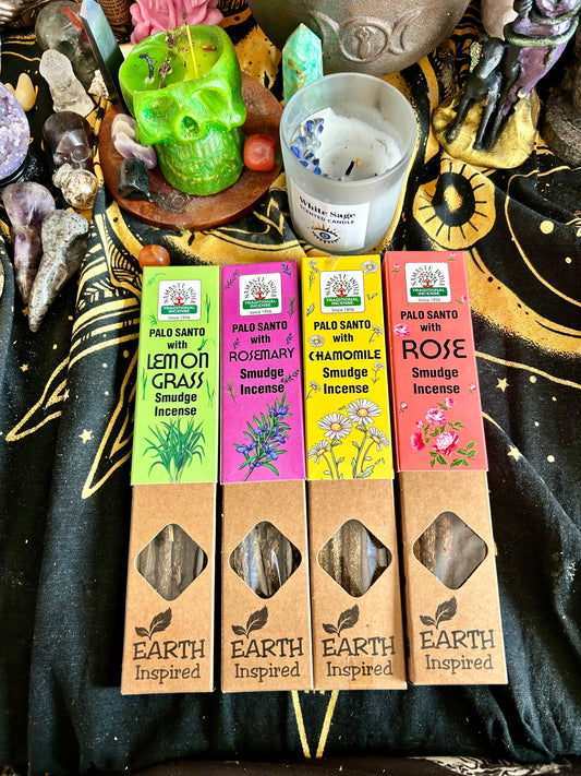 Earth Inspired Smudge Incense | Palo Santo | Rose | Lemongrass | Chamomile | Rosemary | Herbs | Fragrance | Witchcraft | Wiccan | Pagan