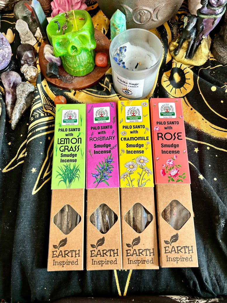 Earth Inspired Smudge Incense | Palo Santo | Rose | Lemongrass | Chamomile | Rosemary | Herbs | Fragrance | Witchcraft | Wiccan | Pagan