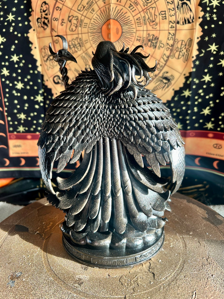 The Morrigan β Goddess of Battle, Fate & Sovereignty resin 3d printed statue for witchcraft Wicca pagan home decor Gothic Metallic Ornaments