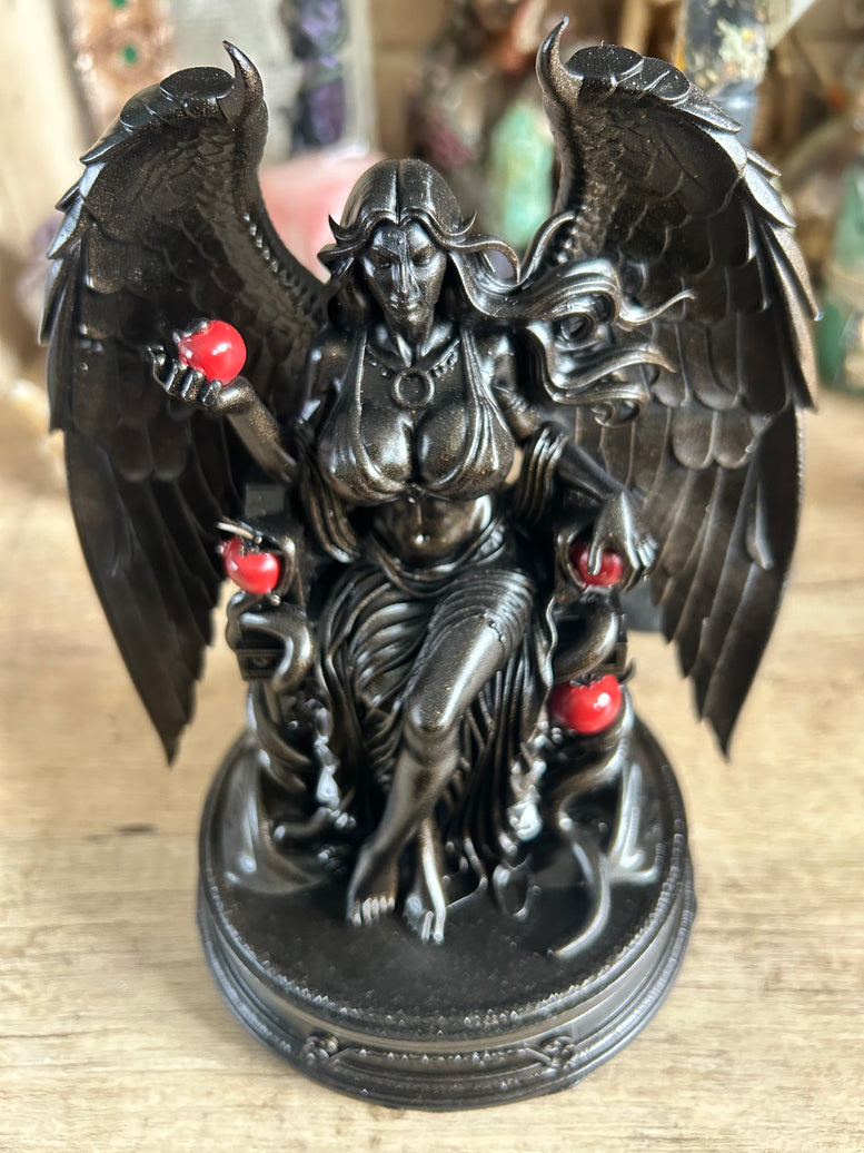 Dark Goddess Lilith Statue – Witchy Altar Decor Resin 3d printed with Apple decoration Ornaments Religious