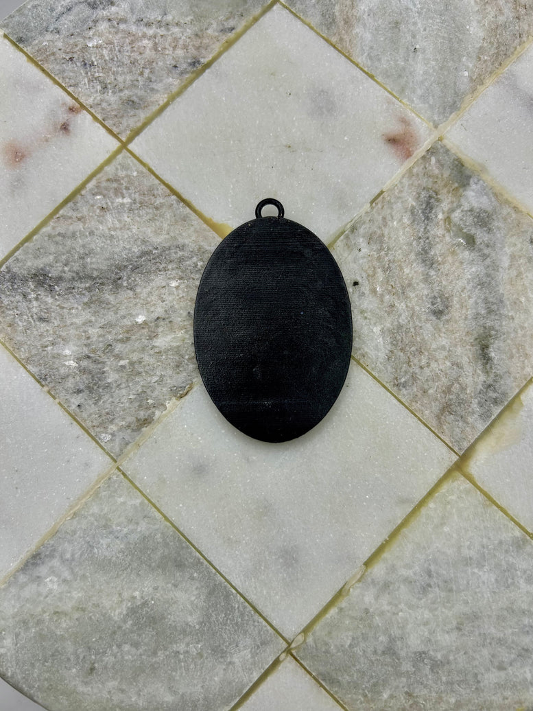 Lilith Resin Charm – Gothic Oval Embellishment for Witchy Crafts & Altar Décor
