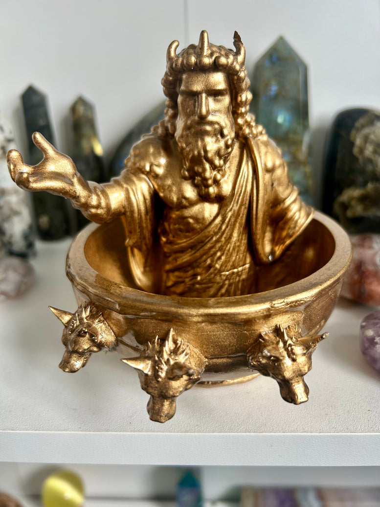 3D Printed Hades Offering Bowl | Greek Mythology Altar Decor | Underworld God Tribute | Occult Pagan Ritual Tool | Witchcraft | Wiccan