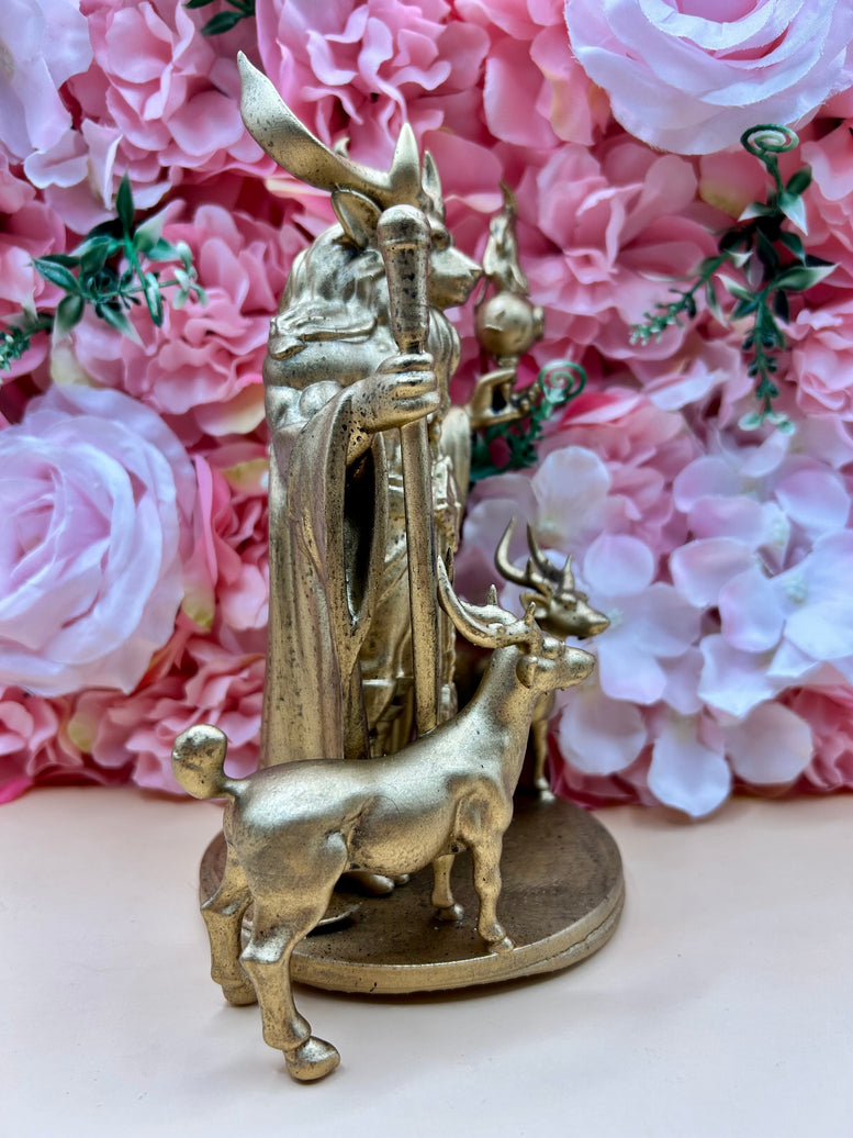 Cernunnos Horned God Resin Statue | Figure | Offering | Worship | God | Witchcraft | Wiccan | Pagan | Home Decoration | Bronzed | Baphomet