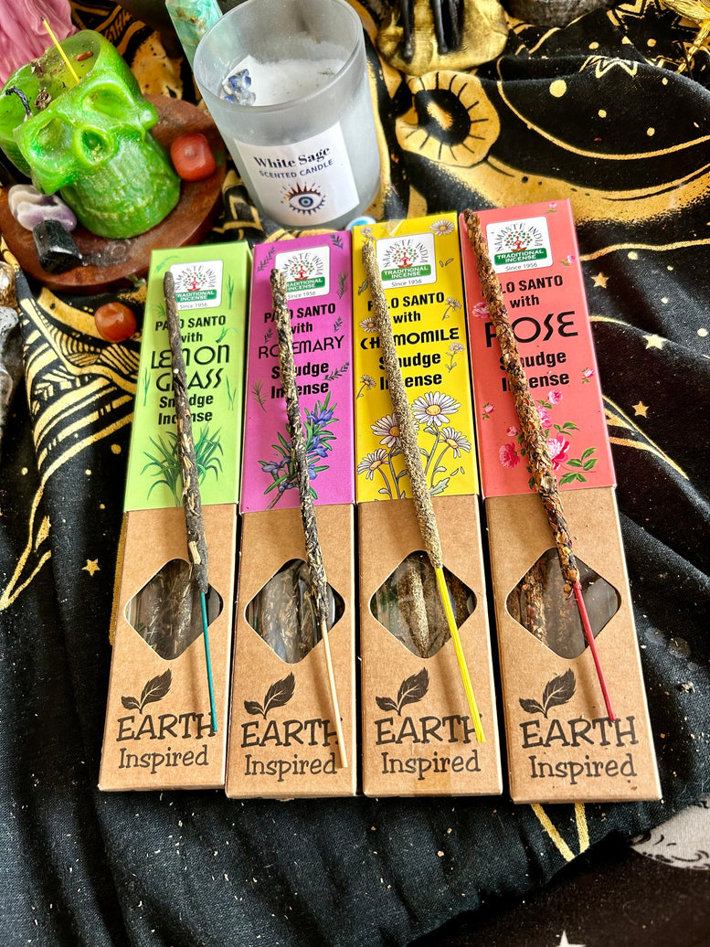 Earth Inspired Smudge Incense | Palo Santo | Rose | Lemongrass | Chamomile | Rosemary | Herbs | Fragrance | Witchcraft | Wiccan | Pagan