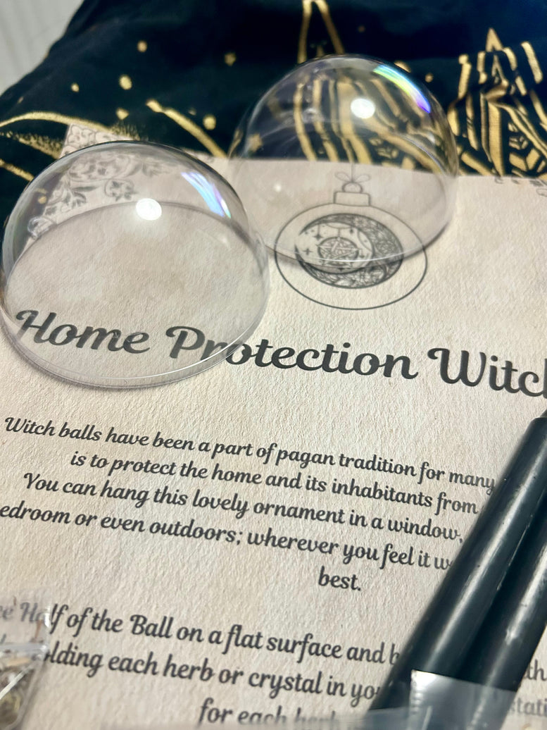Witches Home Protection Spell and Witch Ball making Kit | Spell candles | Spell Oils | Magic | Witchcraft | Wiccan | Pagan | Crystals | Gift