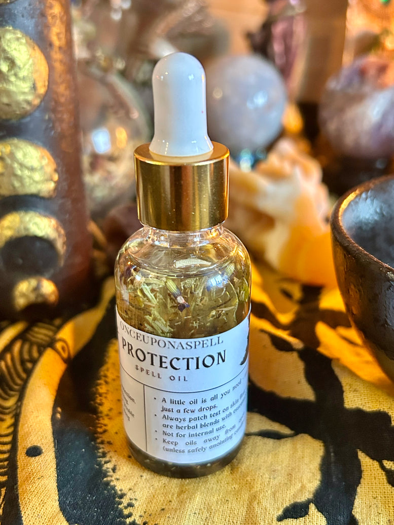 Protection Spell Oil for anointing on candles, tools and crystals Daily Therapeutic Therapy Healthy Wellness Aromatherapy Essential