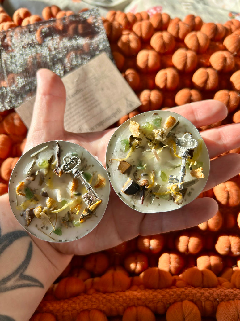 Road Opener Spell Kit | Tealights | Spell Oil | Witchcraft | Wiccan | Pagan | Magic | Altar Supplies | Gift | Crystals | Herbs | Room Spray