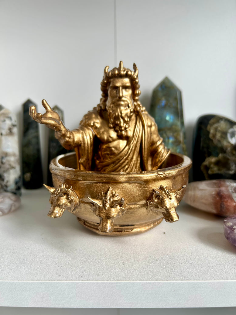 3D Printed Hades Offering Bowl | Greek Mythology Altar Decor | Underworld God Tribute | Occult Pagan Ritual Tool | Witchcraft | Wiccan
