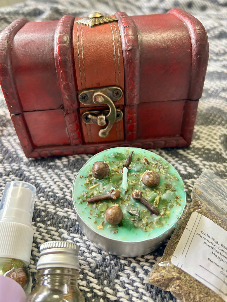Little Chest of Wealth and Abundance Spells | Money | Prosperity | Witchcraft | Wiccan | Pagan | Spell Kit | Spell Candle | Oils | Herbs