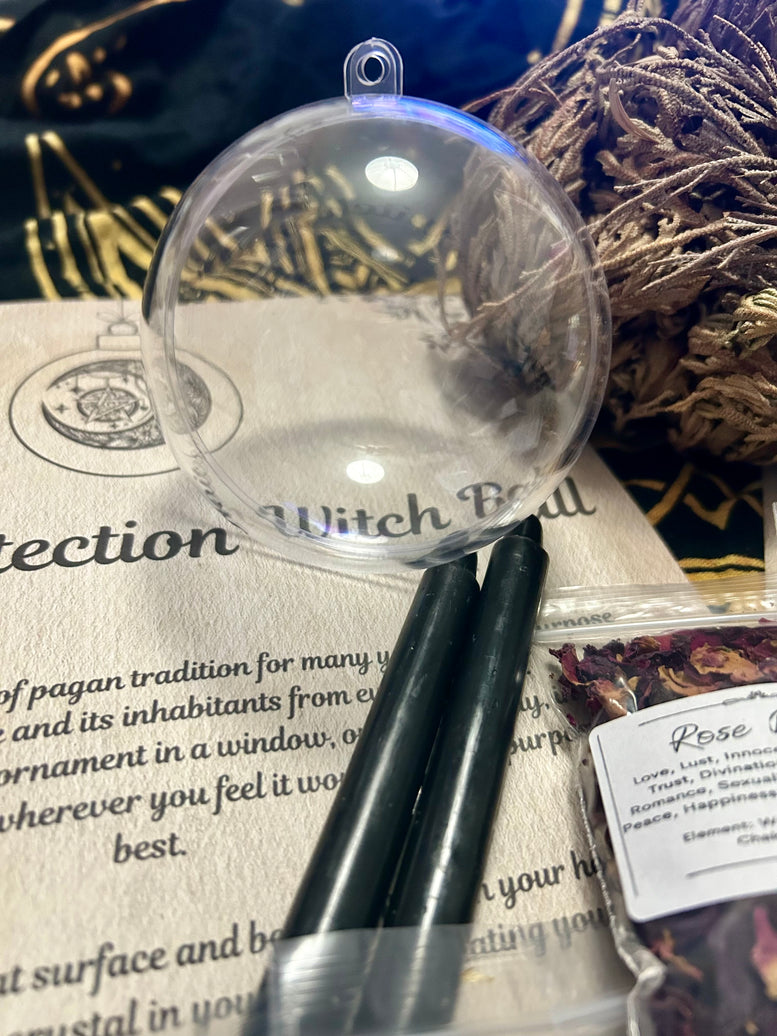 Witches Home Protection Spell and Witch Ball making Kit | Spell candles | Spell Oils | Magic | Witchcraft | Wiccan | Pagan | Crystals | Gift