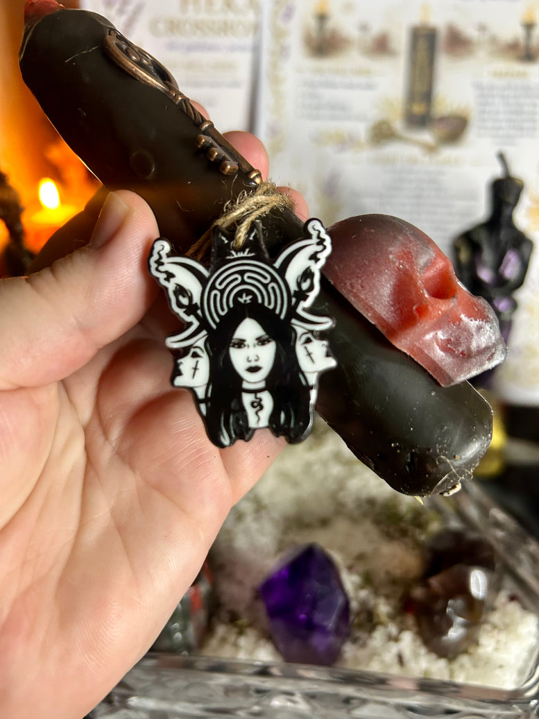 Hekate Blessed and ready incense spell candles for offerings, rituals and spell work