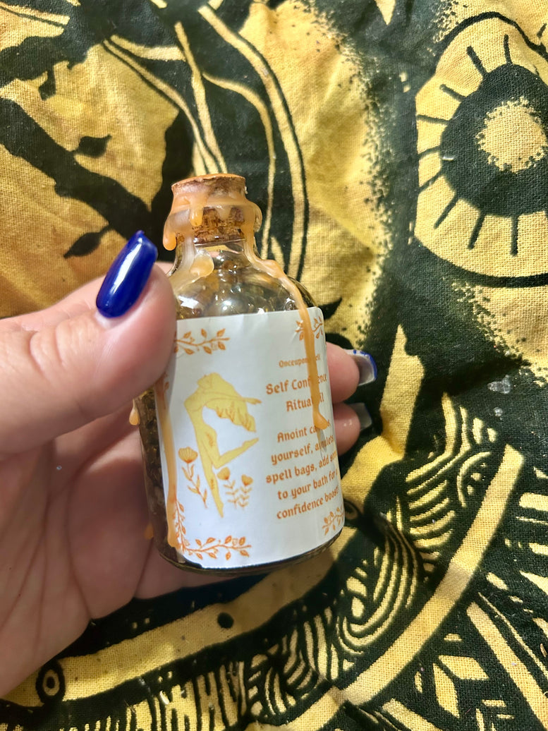 Witches Self Confidence Ritual Spell Oil: Oils and herbs blend | Wiccan | Pagan | Spell Oil