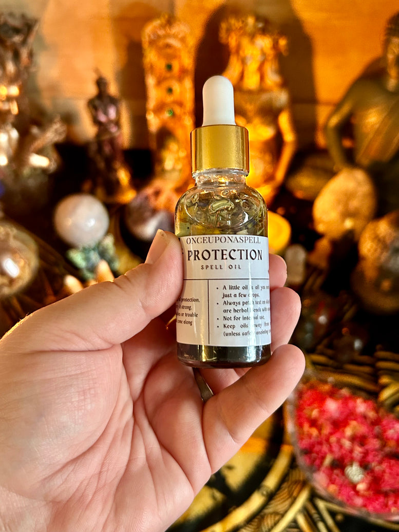 Protection Spell Oil for anointing on candles, tools and crystals Daily Therapeutic Therapy Healthy Wellness Aromatherapy Essential