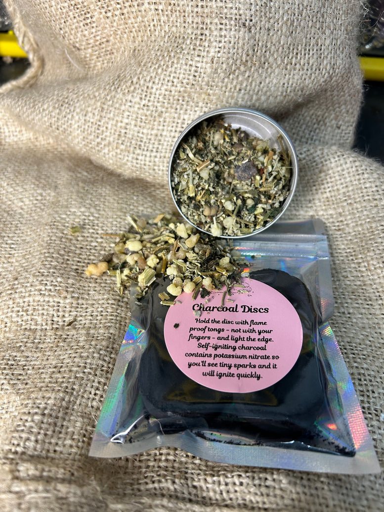 Return To Sender Resin Incense Blend and Charcoal Disks | Incense | Banishing | Fragrance | Ritual | Spells | Witchcraft | Wiccan | Pagan