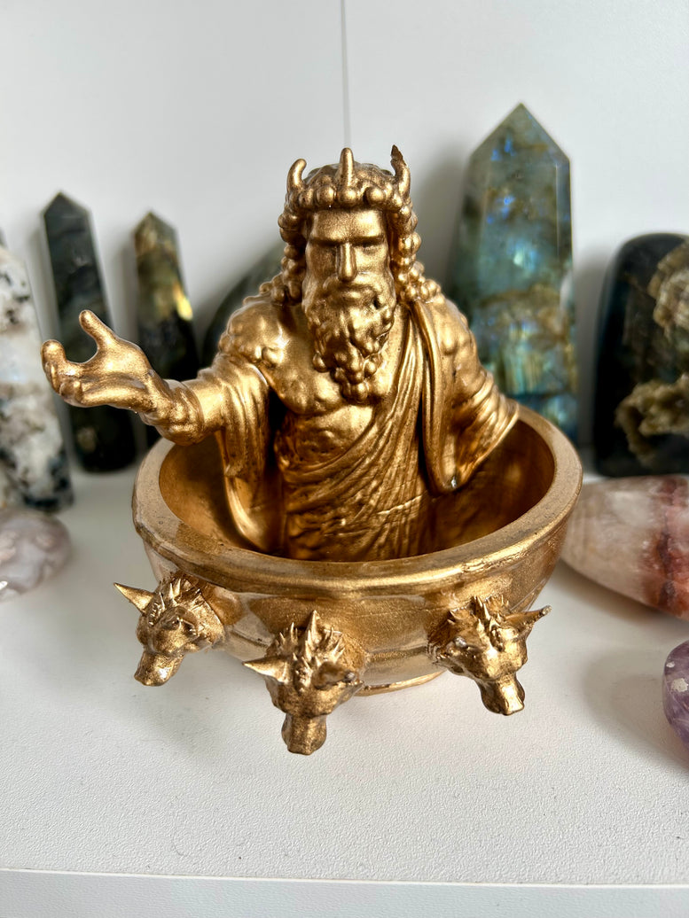 3D Printed Hades Offering Bowl | Greek Mythology Altar Decor | Underworld God Tribute | Occult Pagan Ritual Tool | Witchcraft | Wiccan