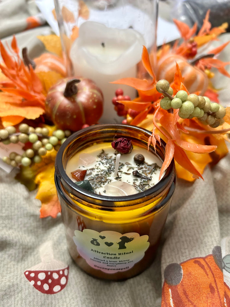 Attraction Ritual Spell Candle - Money - Love - Attraction - Witchcraft for Home Decor - Ornaments