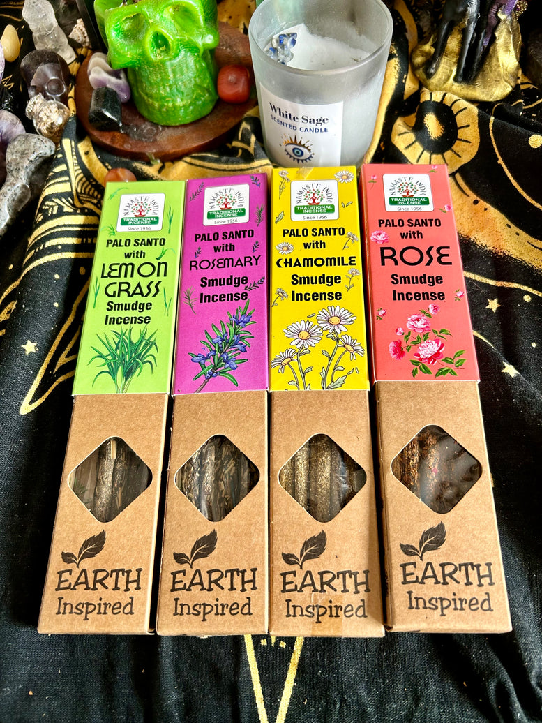 Earth Inspired Smudge Incense | Palo Santo | Rose | Lemongrass | Chamomile | Rosemary | Herbs | Fragrance | Witchcraft | Wiccan | Pagan