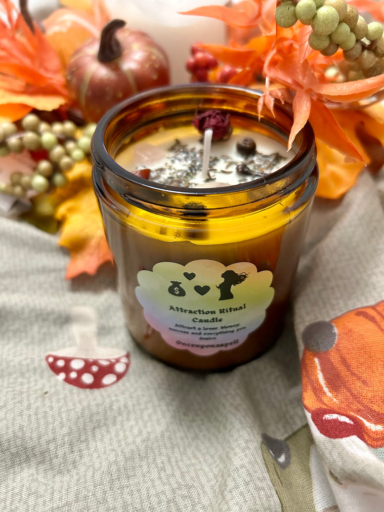 Attraction Ritual Spell Candle - Money - Love - Attraction - Witchcraft for Home Decor - Ornaments