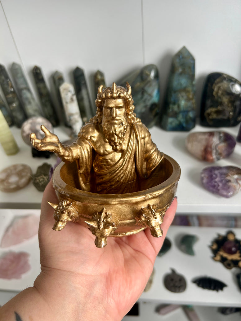 3D Printed Hades Offering Bowl | Greek Mythology Altar Decor | Underworld God Tribute | Occult Pagan Ritual Tool | Witchcraft | Wiccan