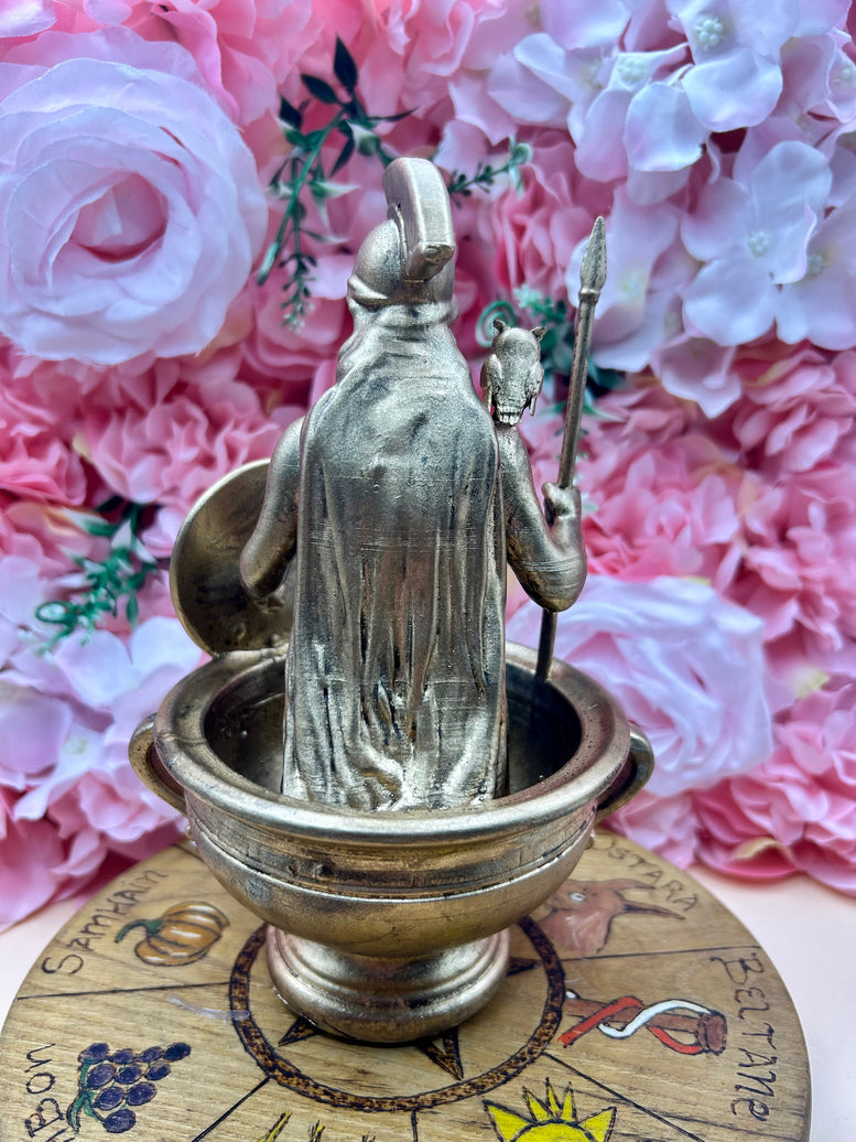 Goddess Athena Offering Bowl Statue | Handcrafted Pagan Altar Decor | Greek Goddess Figurine for Rituals & Devotional Practices | witchcraft