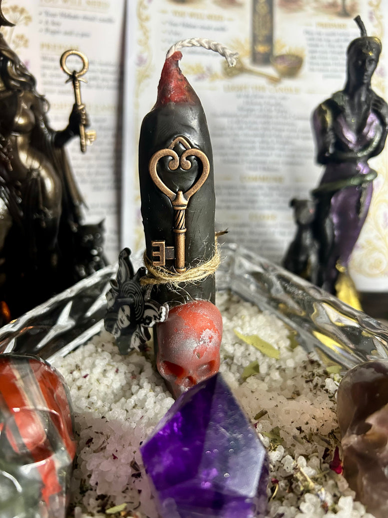 Hekate Blessed and ready incense spell candles for offerings, rituals and spell work