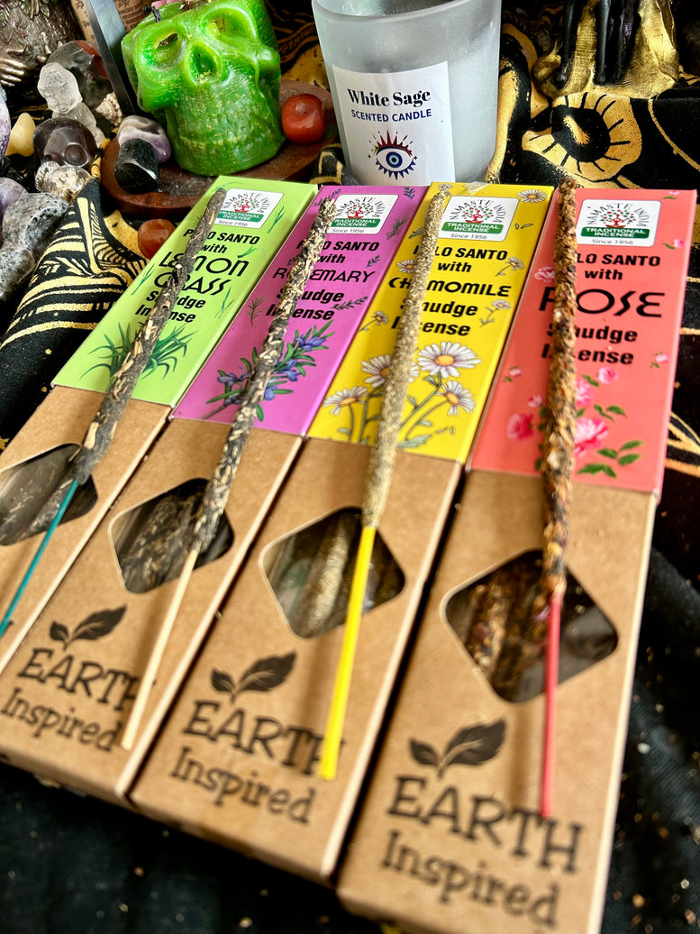 Earth Inspired Smudge Incense | Palo Santo | Rose | Lemongrass | Chamomile | Rosemary | Herbs | Fragrance | Witchcraft | Wiccan | Pagan