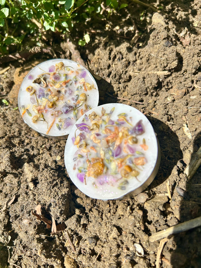 Calming Xl Tea-light Spell Candles Gift Set | Spell Candles | Witchcraft | Wiccan | Pagan | Peaceful | Aromatherapy | Fragrance | Crystals