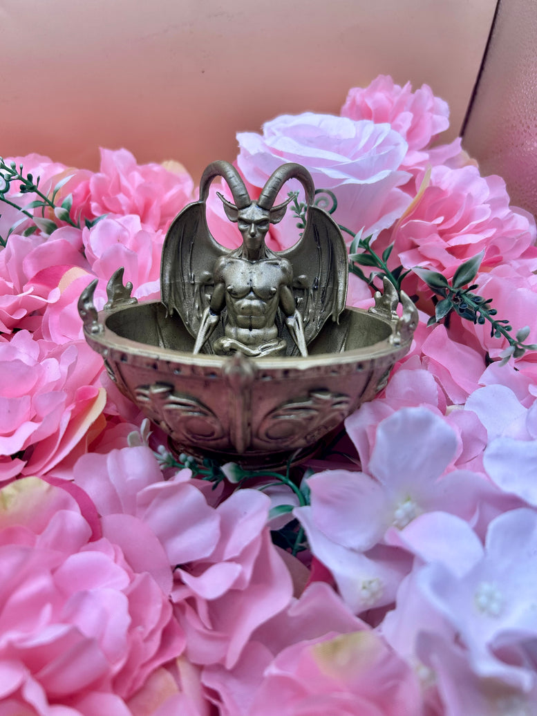 Unique Baphomet Horned God Resin Offering Bowl | Statue | Crystals | Herbs | Witchcraft | Wiccan | Pagan | Art | Occult | God | Deity | Gift