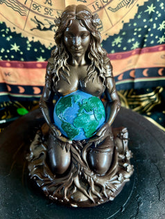 Mother Earth Gaia Statue – 17cm Resin Figurine witchcraft Wiccan pagan nature earth goddess