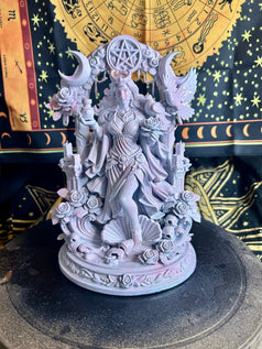 Aphrodite Goddess Statue Resin 3D Printed with Detailed Floral and Celestial Elements for Home Decor Ornaments