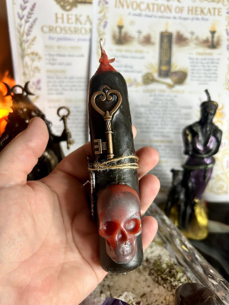Hekate Blessed and ready incense spell candles for offerings, rituals and spell work