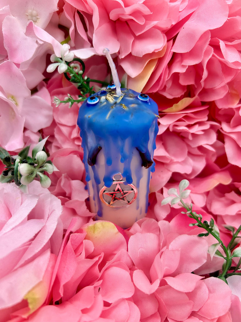 Loaded Pillar Spell Candles | Abundance | Aphrodite | Protection | Evil Eye | Hekate | Witchcraft | Wiccan | Pagan | Crystals | Herbs
