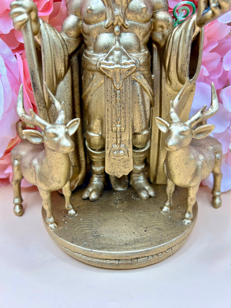 Cernunnos Horned God Resin Statue | Figure | Offering | Worship | God | Witchcraft | Wiccan | Pagan | Home Decoration | Bronzed | Baphomet