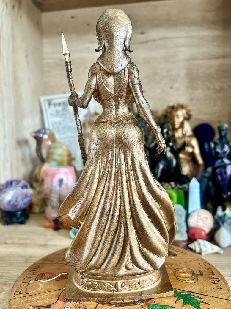 Goddess Athena Resin Statue for Witchcraft Altar Decoration Offerings Magical Home Decor Religious Ornaments Mythology