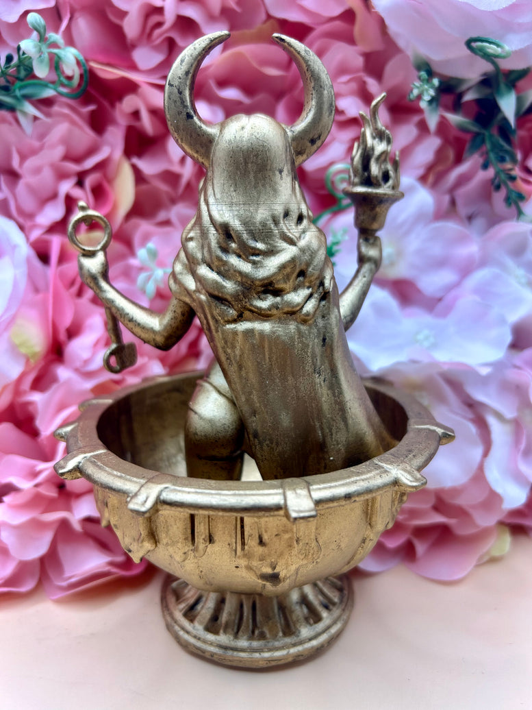 Hecate/Hekate Offering Bowl Resin Statue | Figure | Offering | Worship | Goddess | Witchcraft | Wiccan | Pagan | Home Decoration | Witchy