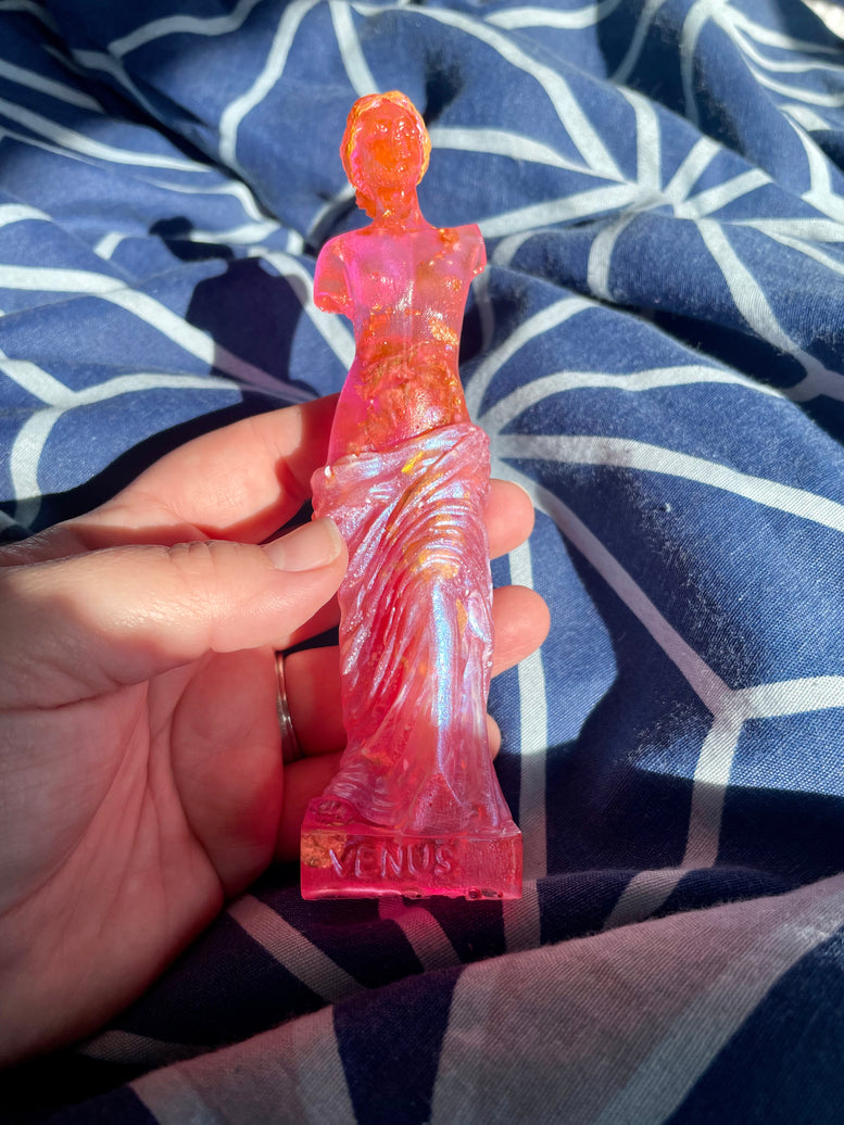 Unique Hand Made Venus/Aphrodite Statue Gift Set | Skin Care | Self love | Love | Goddess | Deity | Wicca | Pagan | Witchcraft | Candles