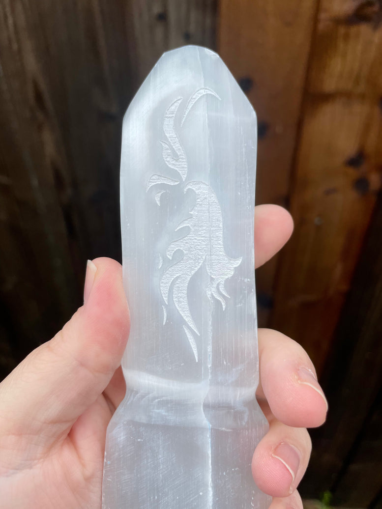 Selenite Ritual Knife - Letting go of the past | Selenite Wand | Ceremonial | Altar | Crystals | Witchcraft | Wicca | Pagan | Athame | Gift