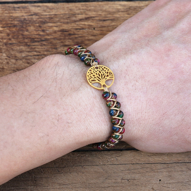 Natural Stone Tree of life bracelets