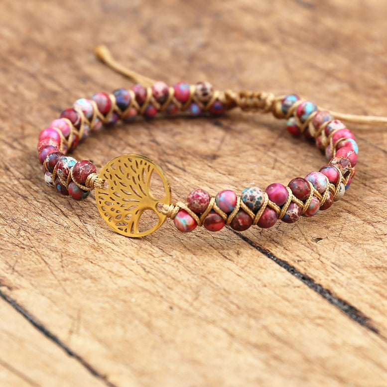 Natural Stone Tree of life bracelets