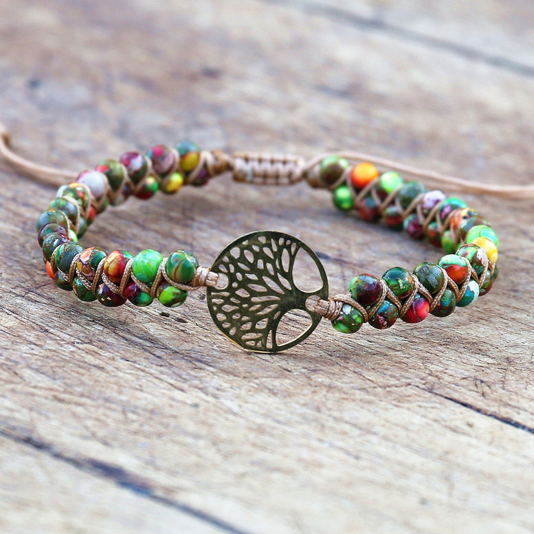 Natural Stone Tree of life bracelets