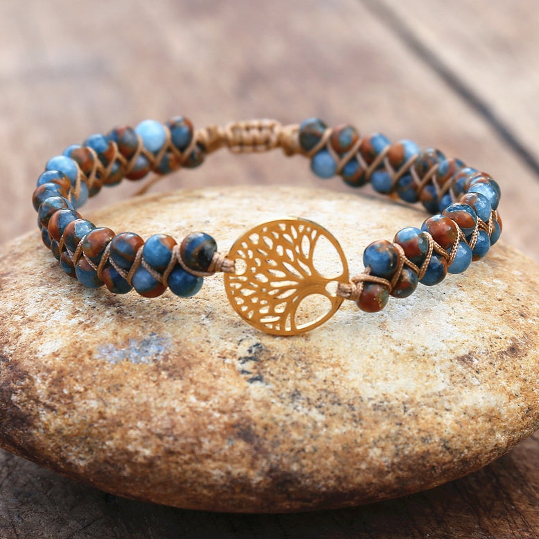 Natural Stone Tree of life bracelets