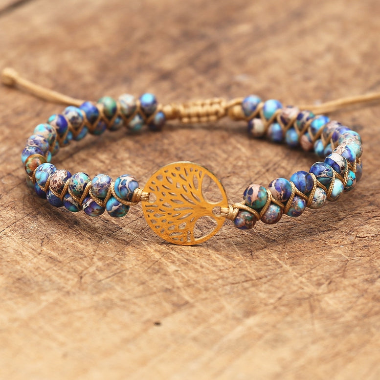 Natural Stone Tree of life bracelets