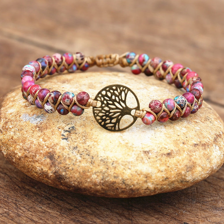 Natural Stone Tree of life bracelets